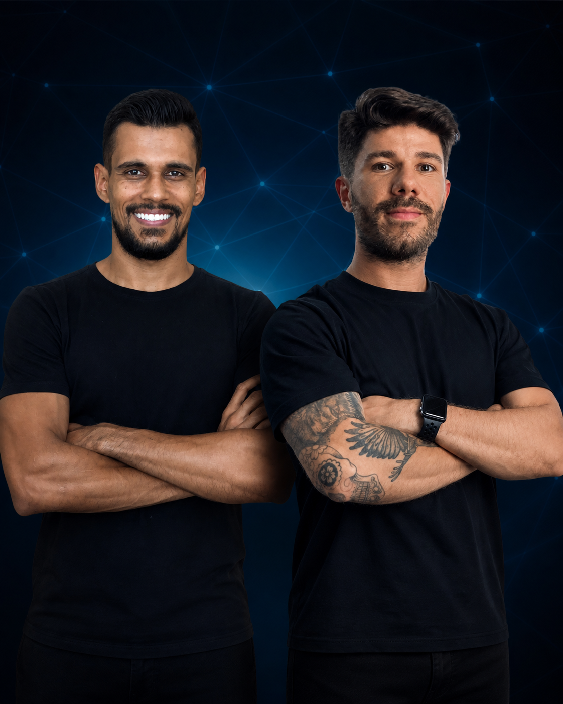 Diulian e Daniel Fernandes, professores do curso presencial Joelho em Foco